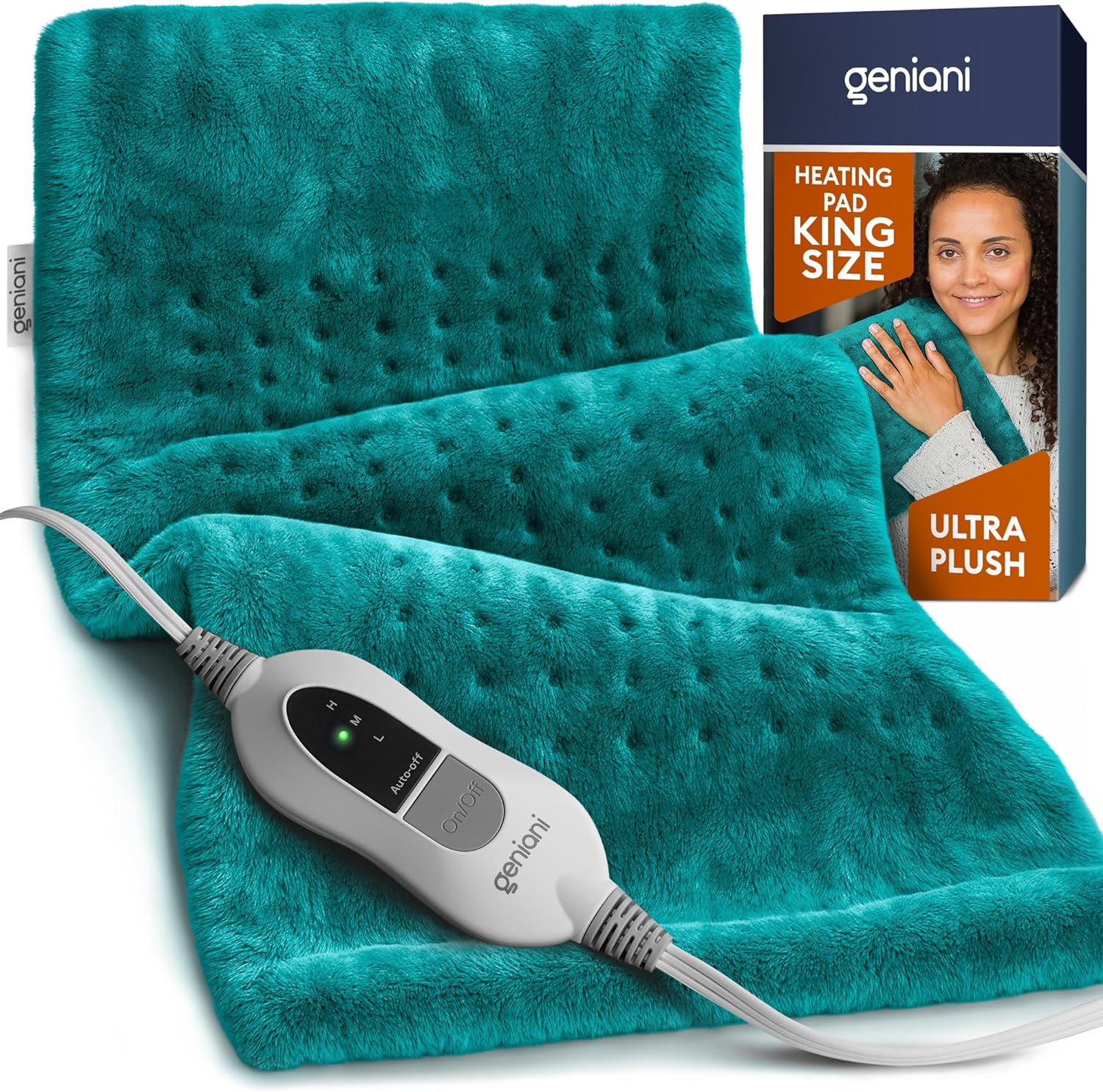 GENIANI XL Heating Pad for Back Pain & Cramps Reli...
