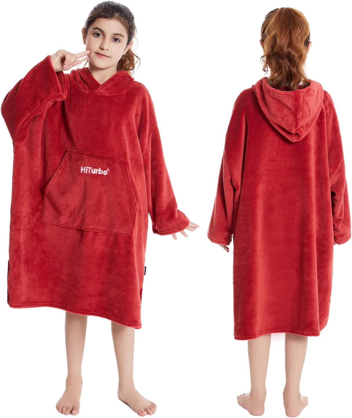 Hiturbo Kids Changing Robe, Special Hooded Towel Poncho Bath Robe, Innovative We...