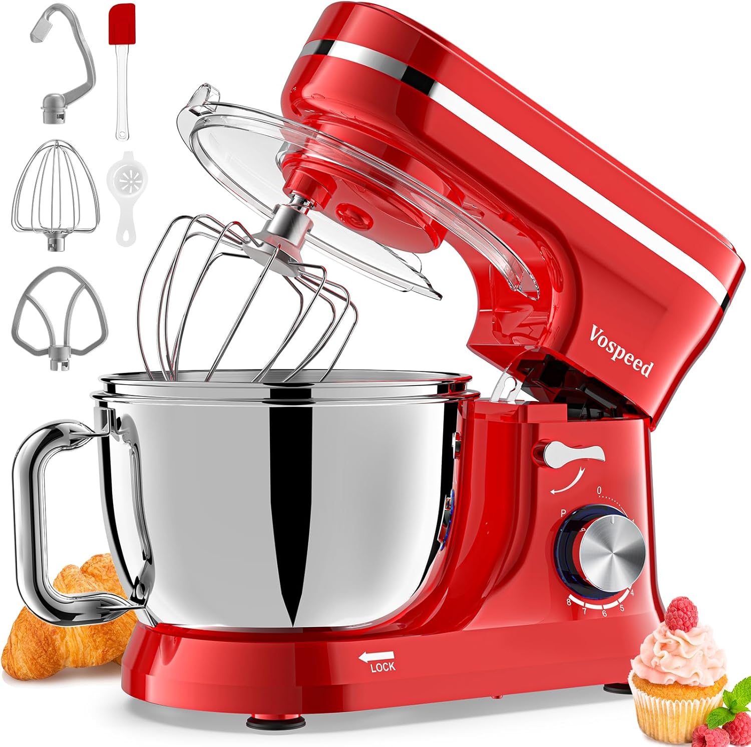 Vospeed Stand Mixer, High-Quality Electric Mixer W...