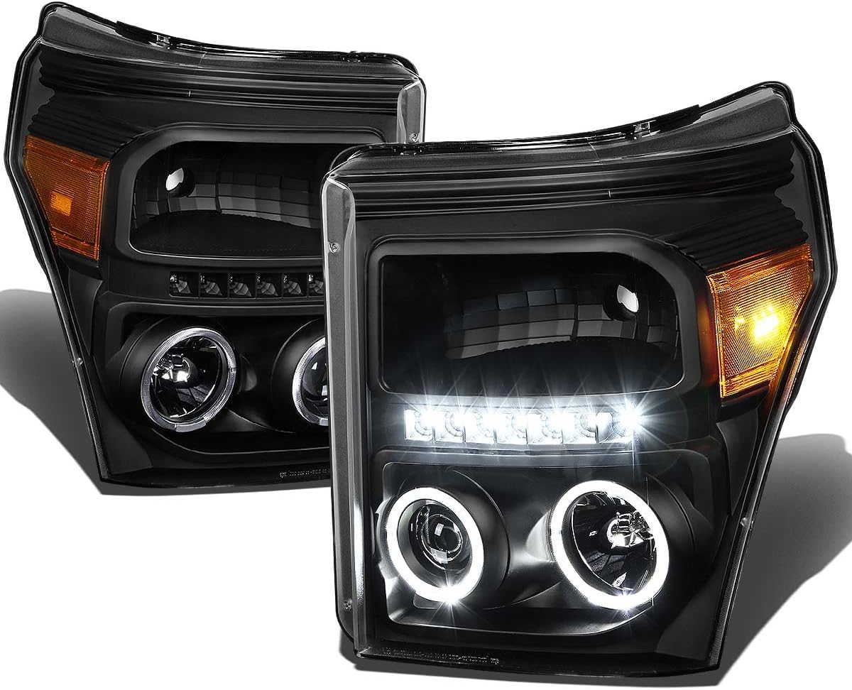 Auto Dynasty Dual Halo LED Projector Headlight, Special Headlight Lamps Compatib...