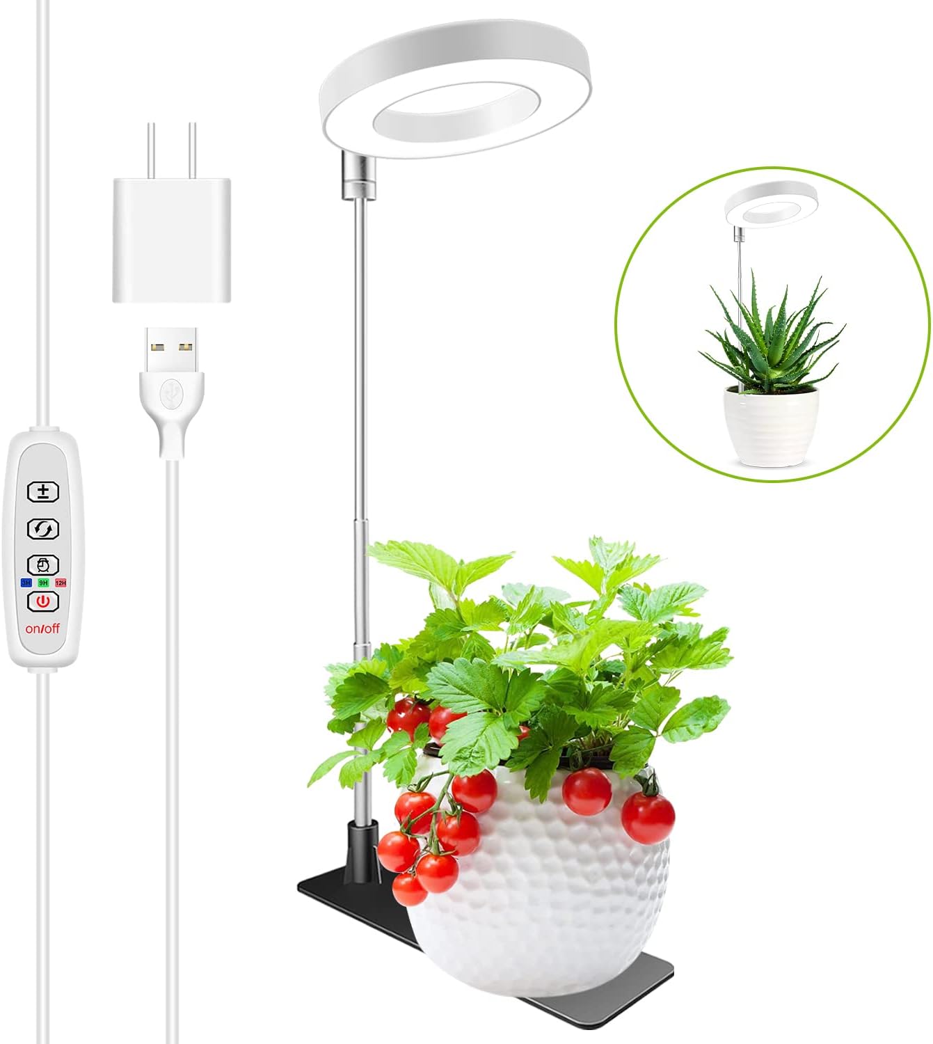 Kullsinss Grow Lights for Indoor Plants, 48 LEDs Full Spectrum Plant Grow Light...