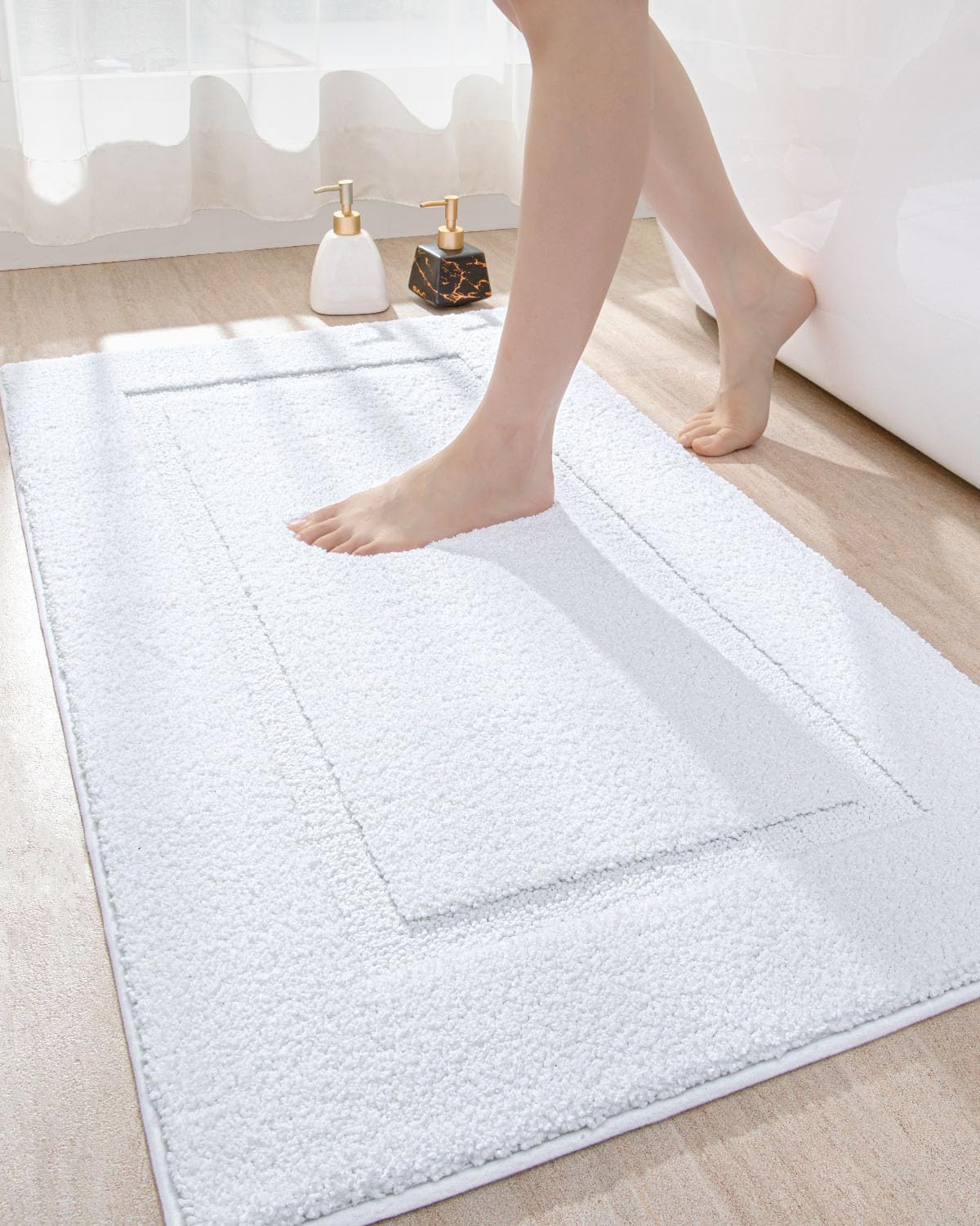 DEXI Bathroom Rug Mat, Ultra Absorbent Soft Bath Rug, Washable Non-Slip Bath Mat...