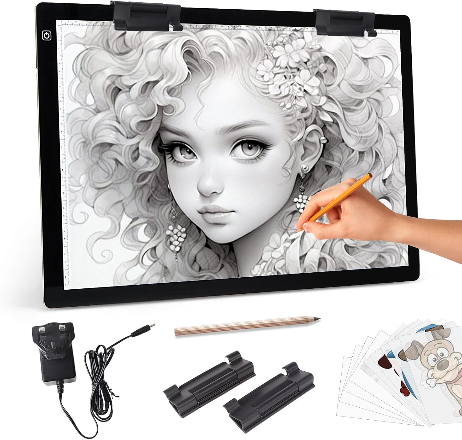 A2 Light Pad for Diamond Painting, Tracing Light Box with 12v2a Adapter 2 Multi-...