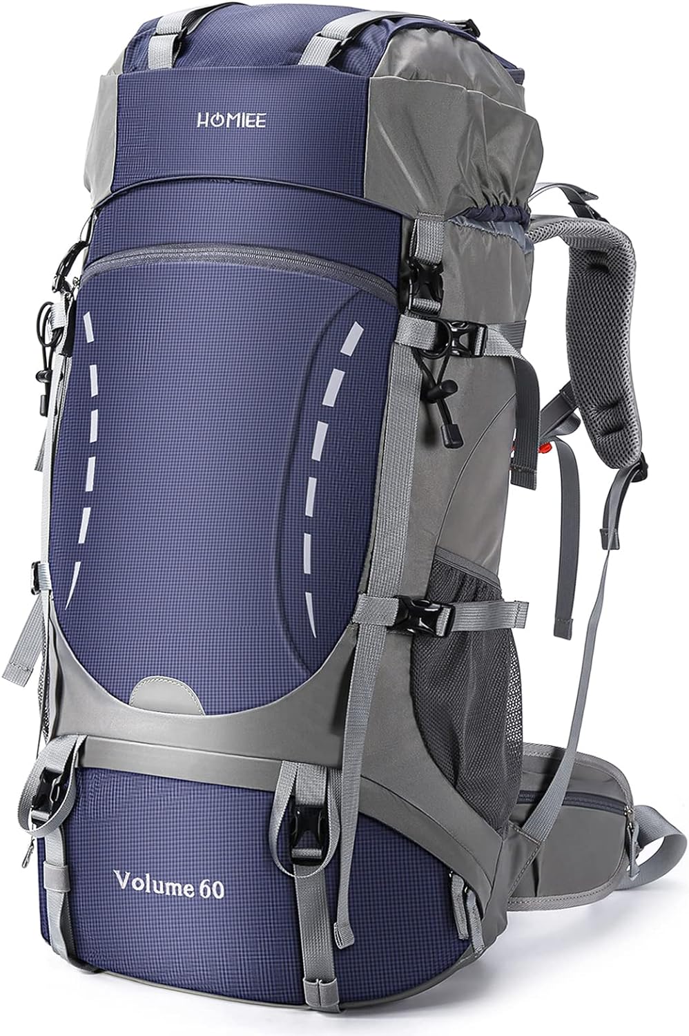 HOMIEE 45L 60L Hiking Rucksack for Men Women, Waterproof Walking Backpack Lightw...