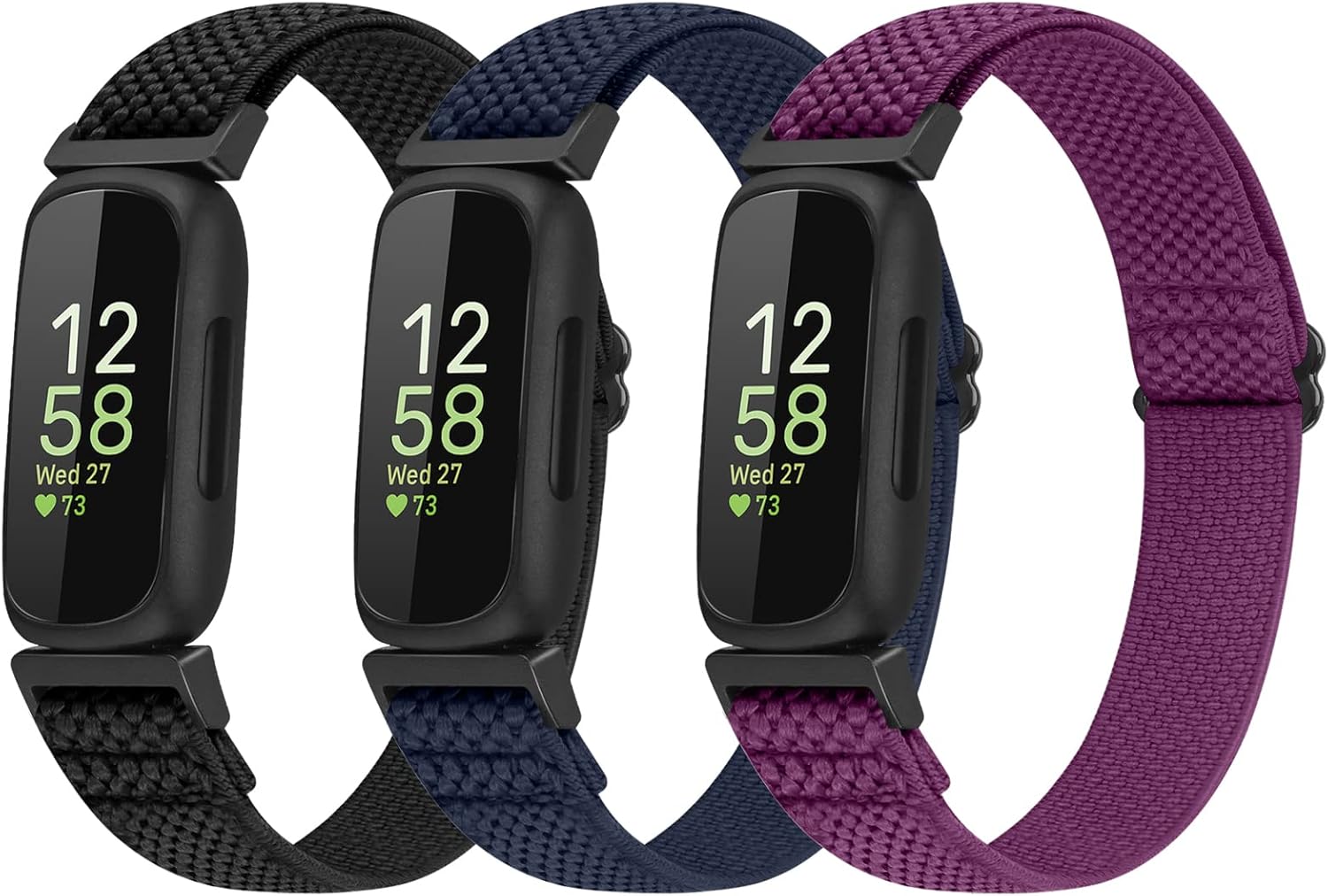 enkic 3 Pack Sport Strap, Special Elastic Strap Compatible with Fitbit Inspire 3...