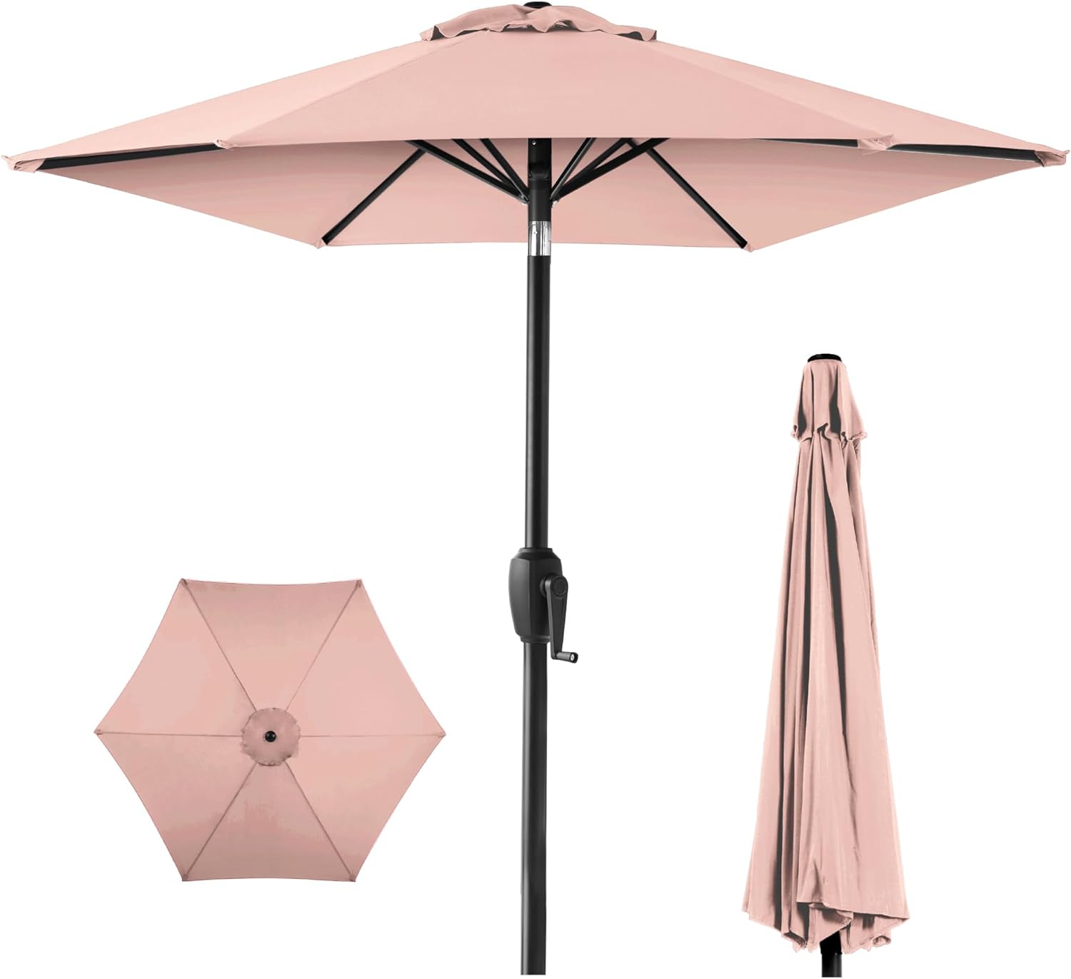 Choice Products 7.5ft Heavy-Duty Patio Umbrella, Special Outdoor Market Table Um...