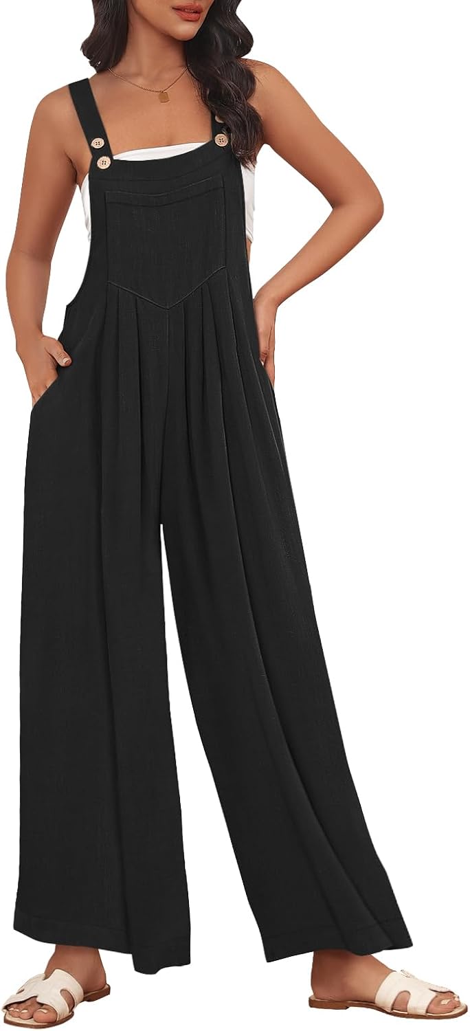 AUTOMET Womens Jumpsuits, Special Overalls for Wide Leg Casual Summer Outfits, I...
