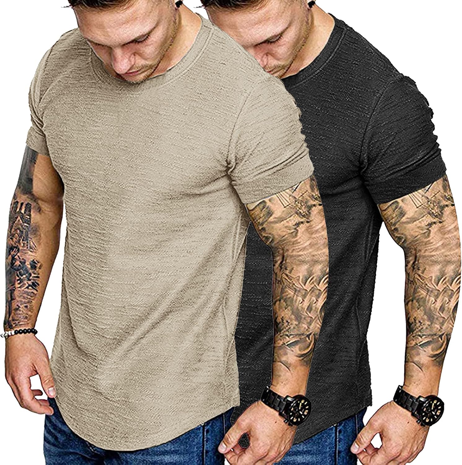 COOFANDY Muscle Workout T Shirt, High-Quality Gym Bodybuilding Active Short Slee...