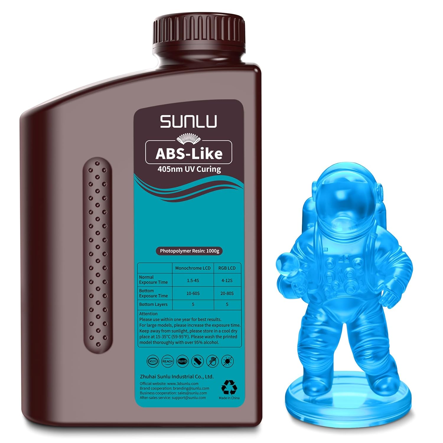 SUNLU Upgraded ABS Like Resin, Special 3D Printer Resin for Strong Fast Curing,...