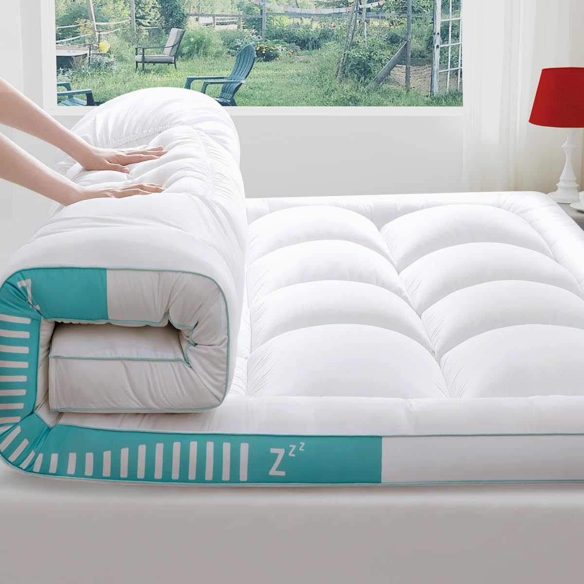 Extra Thick Mattress Topper Queen Size, Pillow top Mattress Pads Cover for Ultim...