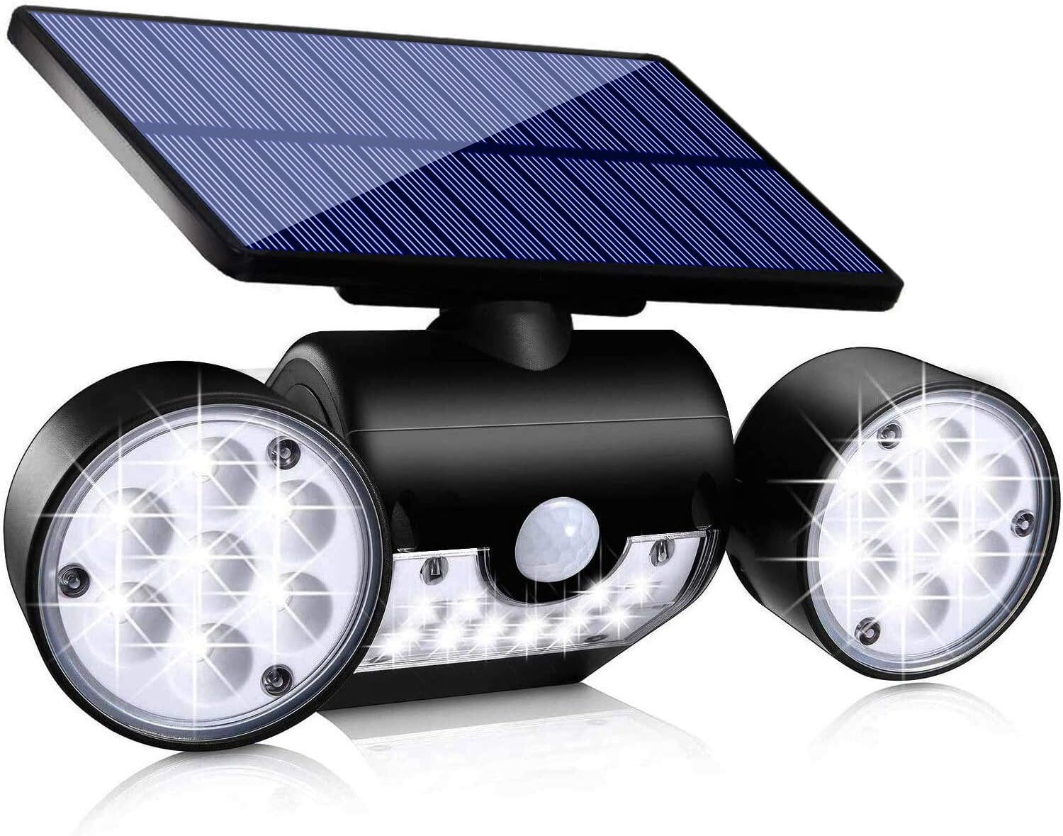 Solar Lights Outdoor, Motion Sensor Security Lights Solar Wall Lights with Dual...