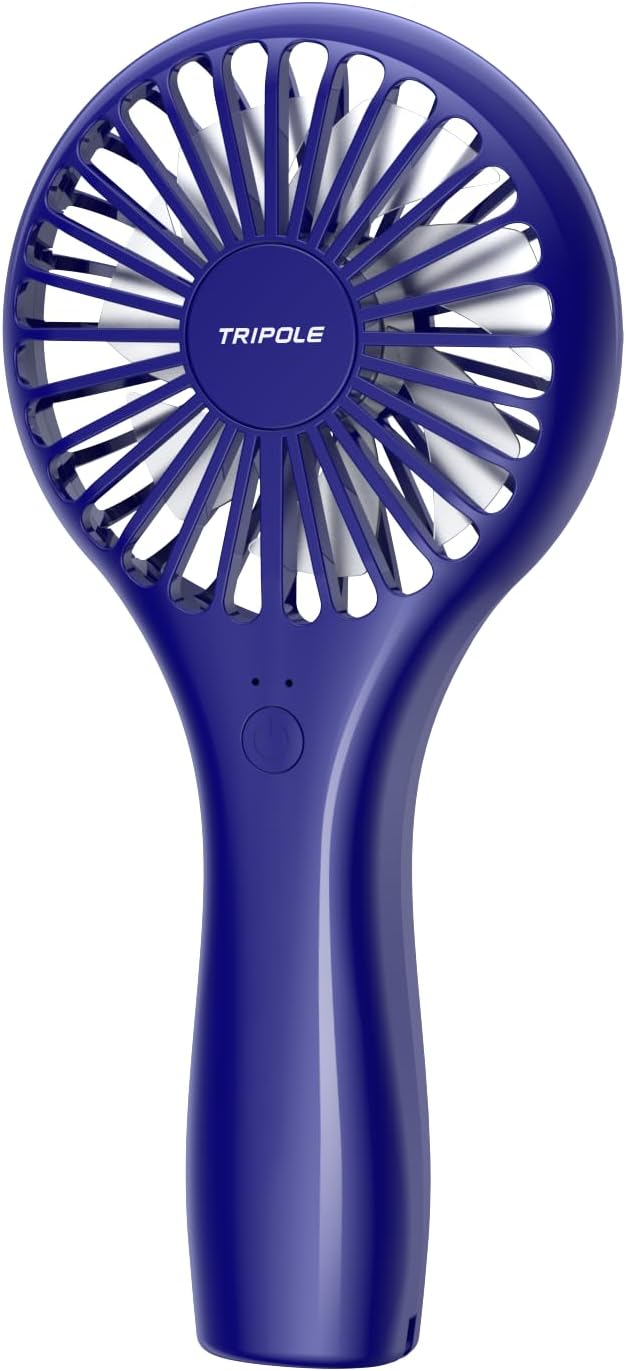 TriPole Mini Handheld Fan Portable USB Rechargeable Personal Fan, Powerful Speed...