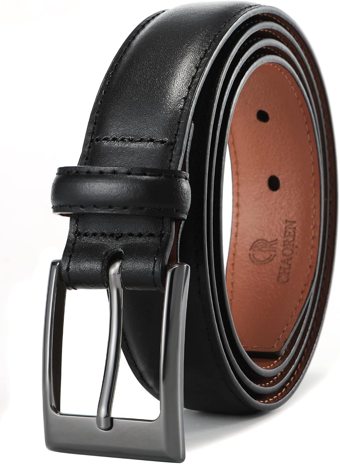 CHAOREN Mens Belts Leather - Belts for Men 1 1/8" Mens Dress Belt - Perfect Comp...