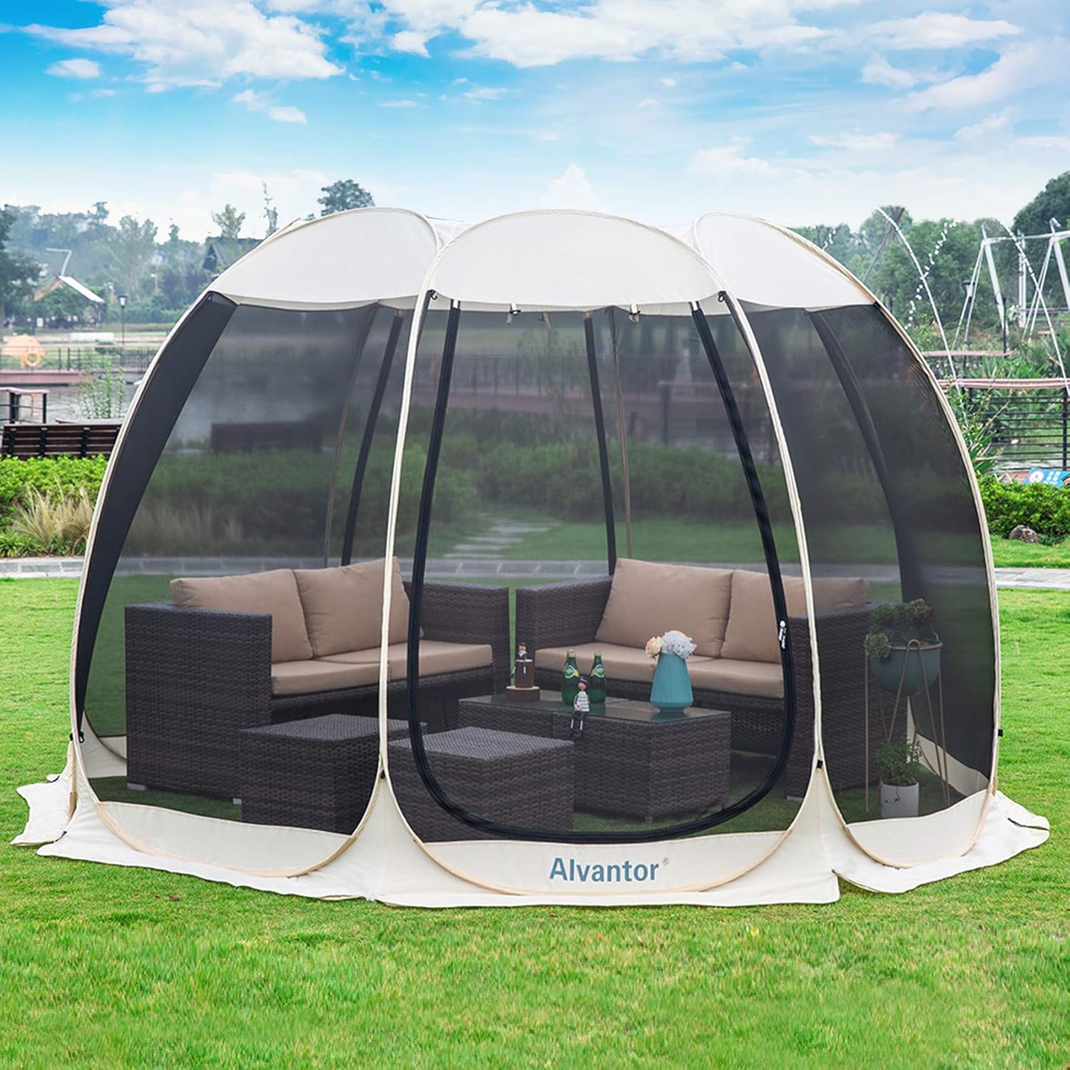 Alvantor Screen House Room Camping Tent Outdoor Canopy Pop Up Sun Shade Shelter...