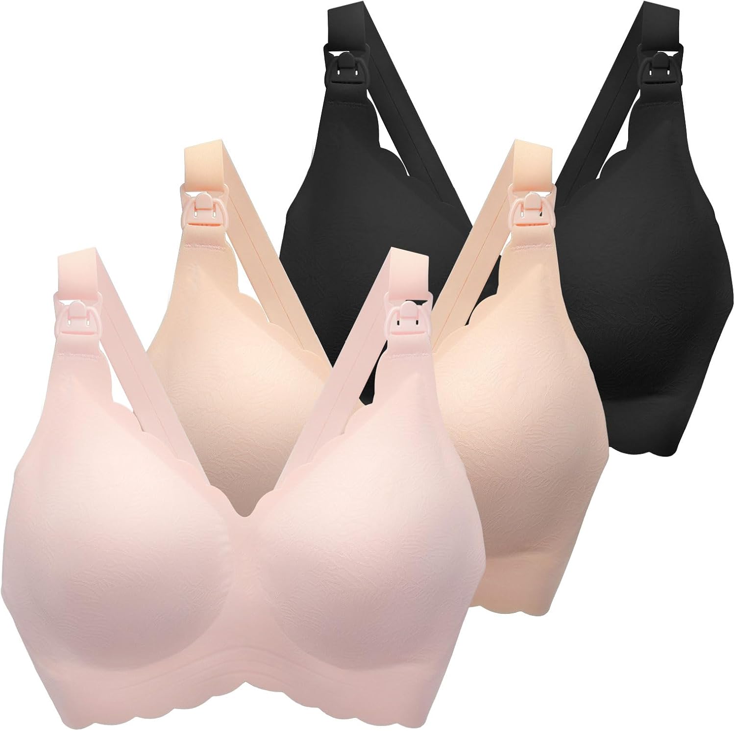 Nursing Bras for Breastfeeding, Seamless Ultra Comfort Maternity Bra, Natural Sh...