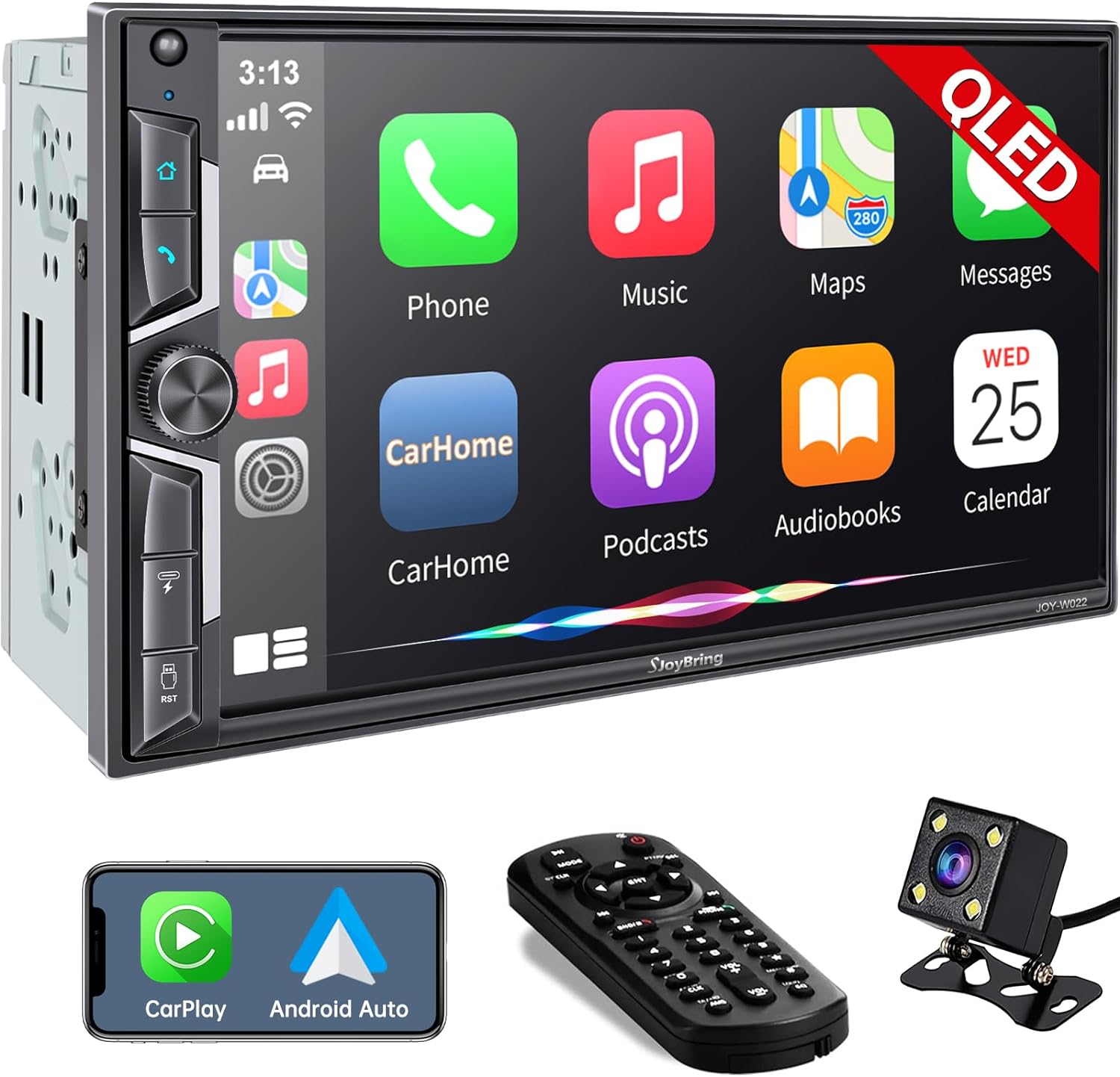 SJoyBring Wireless Double Din Car Stereo with Carp...