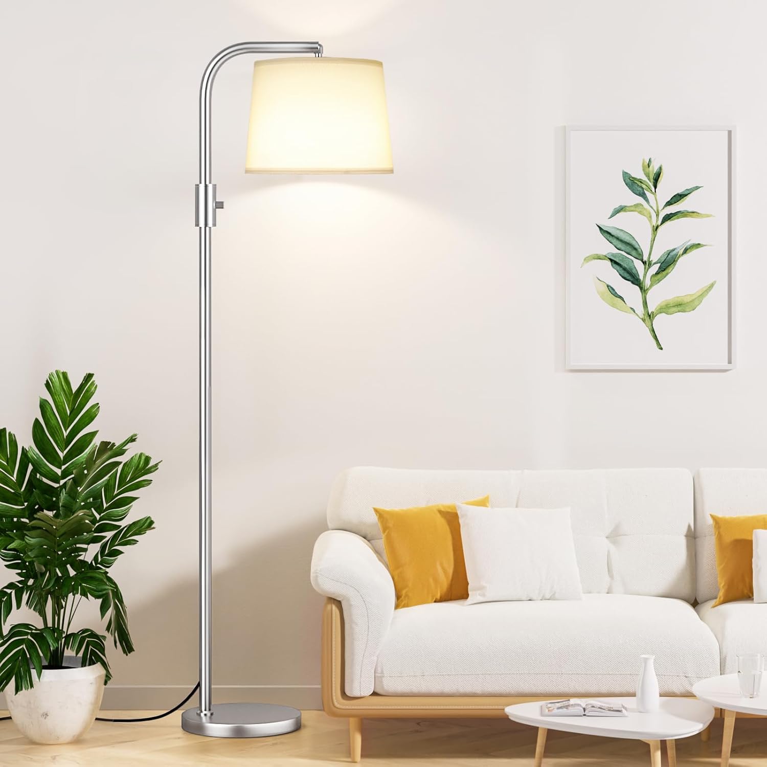 Ambimall 𝐅𝐮𝐥𝐥𝐲 𝐃𝐢𝐦𝐦𝐚𝐛𝐥𝐞 𝐅𝐥𝐨𝐨𝐫 𝐋𝐚𝐦𝐩 - Floor Lamps 9W LED Light Bulbs, Standing La...