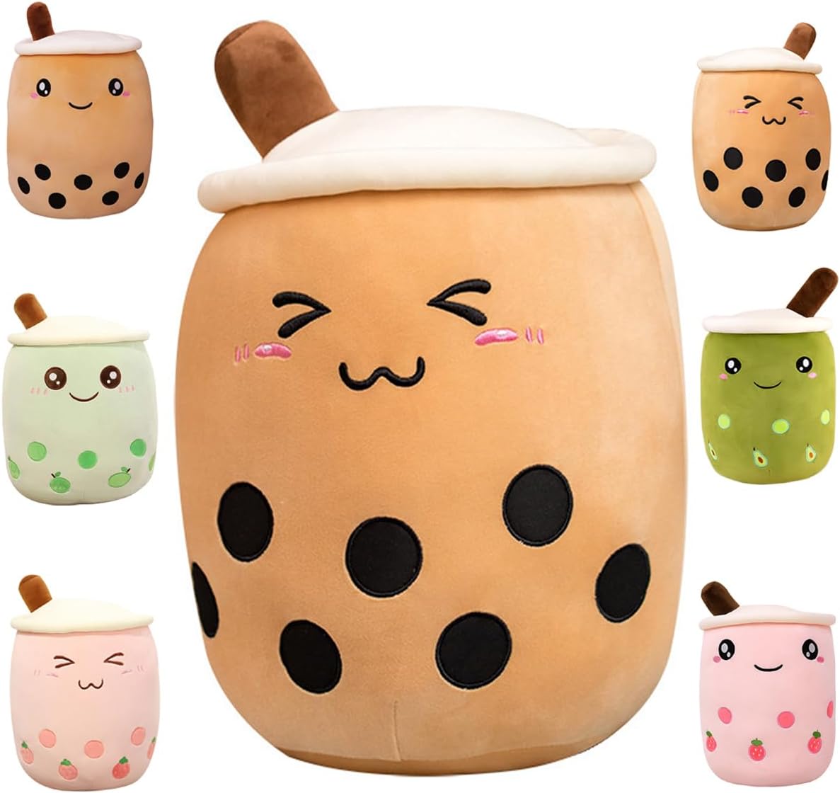 Kekeso Boba Plush Pillow, Special Stuffed Toy Soft Lifelike Bubble Pearl Milk Te...