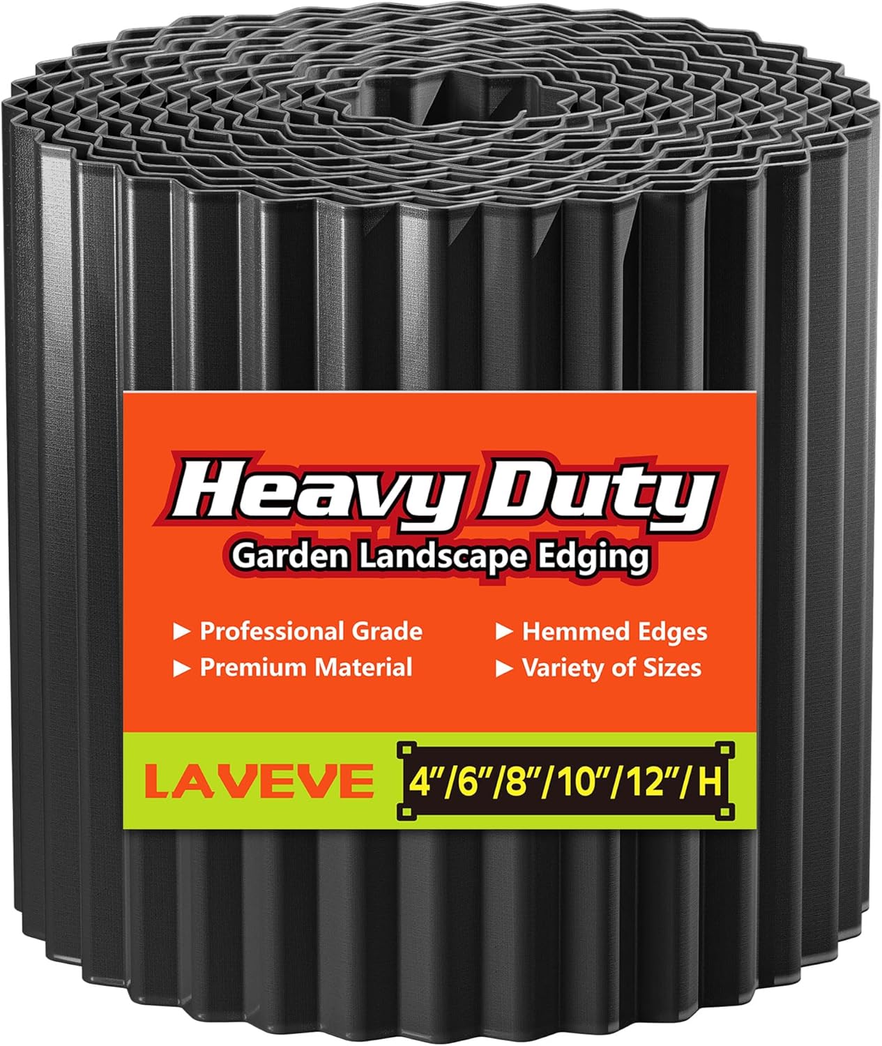 LAVEVE Corrugated Metal Garden Edging, Special Sturdy Border for DIY Flower Beds...