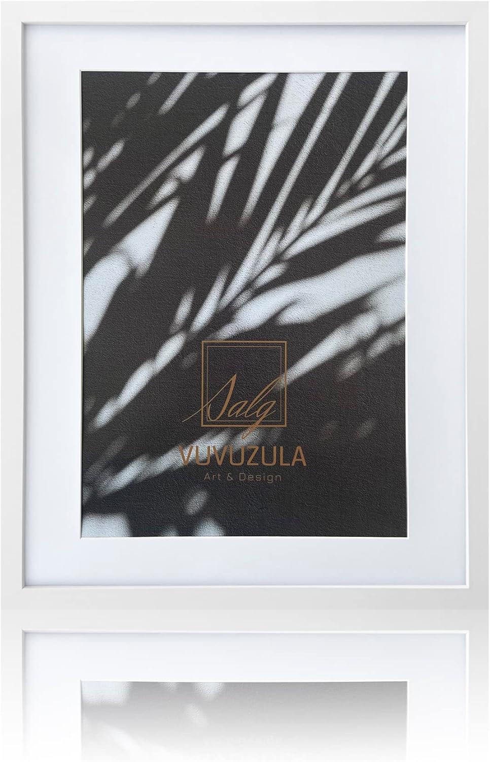 VUVUZULA White Picture Frames 20x16 Inch Photo Poster Frame with Mount for A3 Ph...