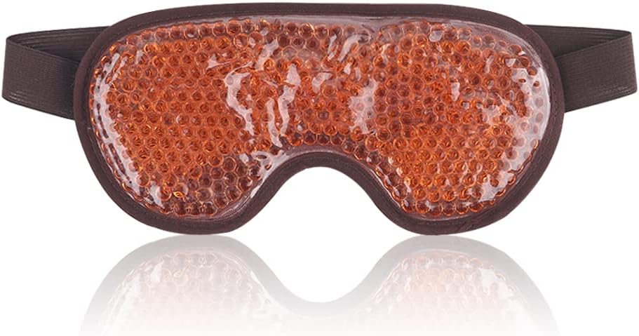 NEWGO Cooling Eye Mask for Puffy Eyes, Reusable Hot Cold Therapy Gel Cold Eye Ma...