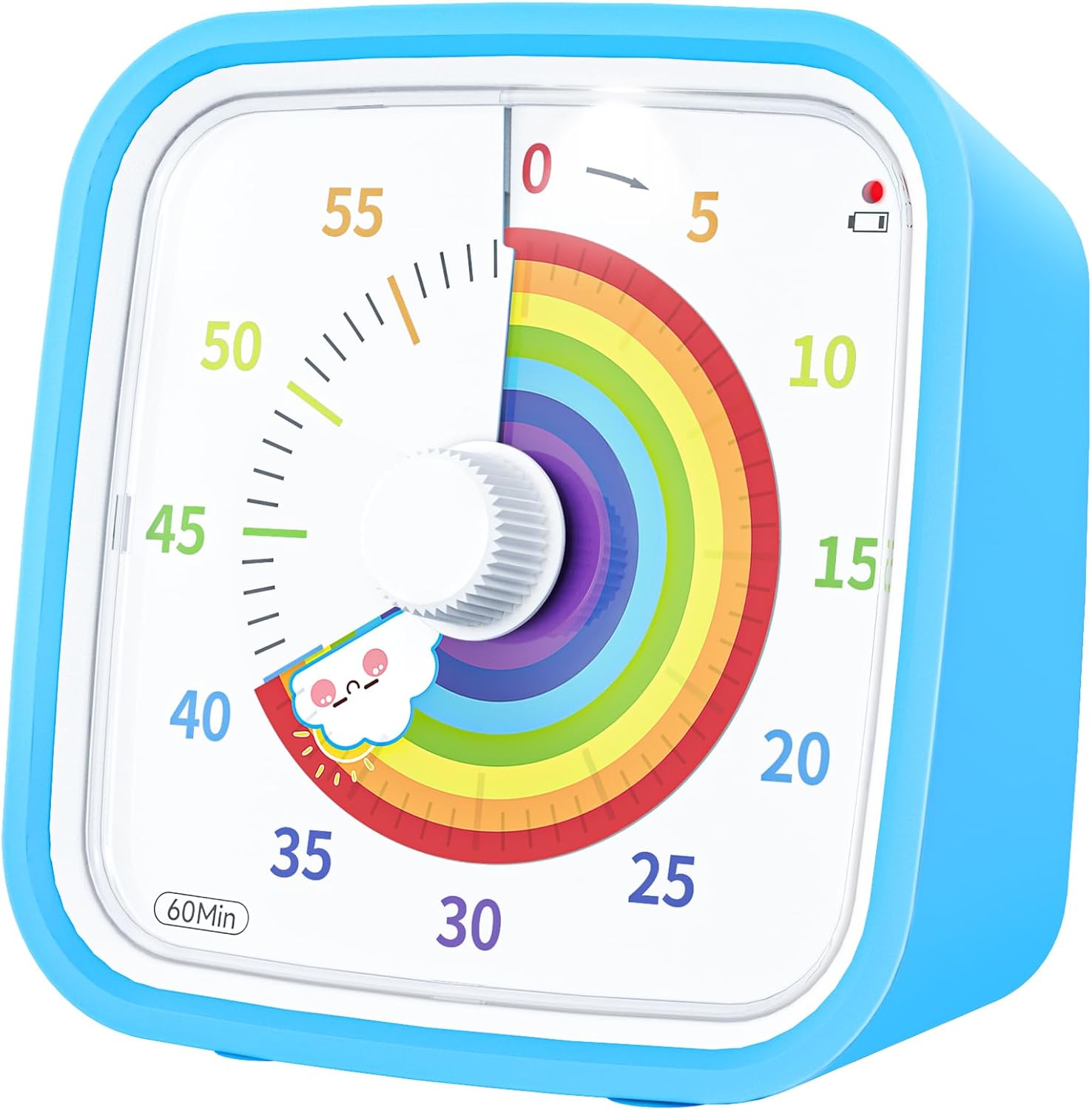 Yunbaoit Rainbow Disk Visual Timer with Protective Case, 60 Minute Countdown Tim...