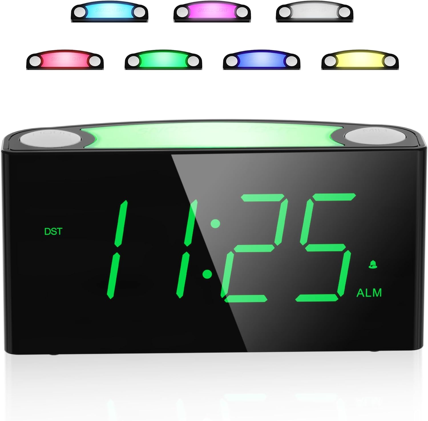 Mesqool Alarm Clock for Kids/Heavy Sleeper/Teens, Large Digital Clock with 7" LE...