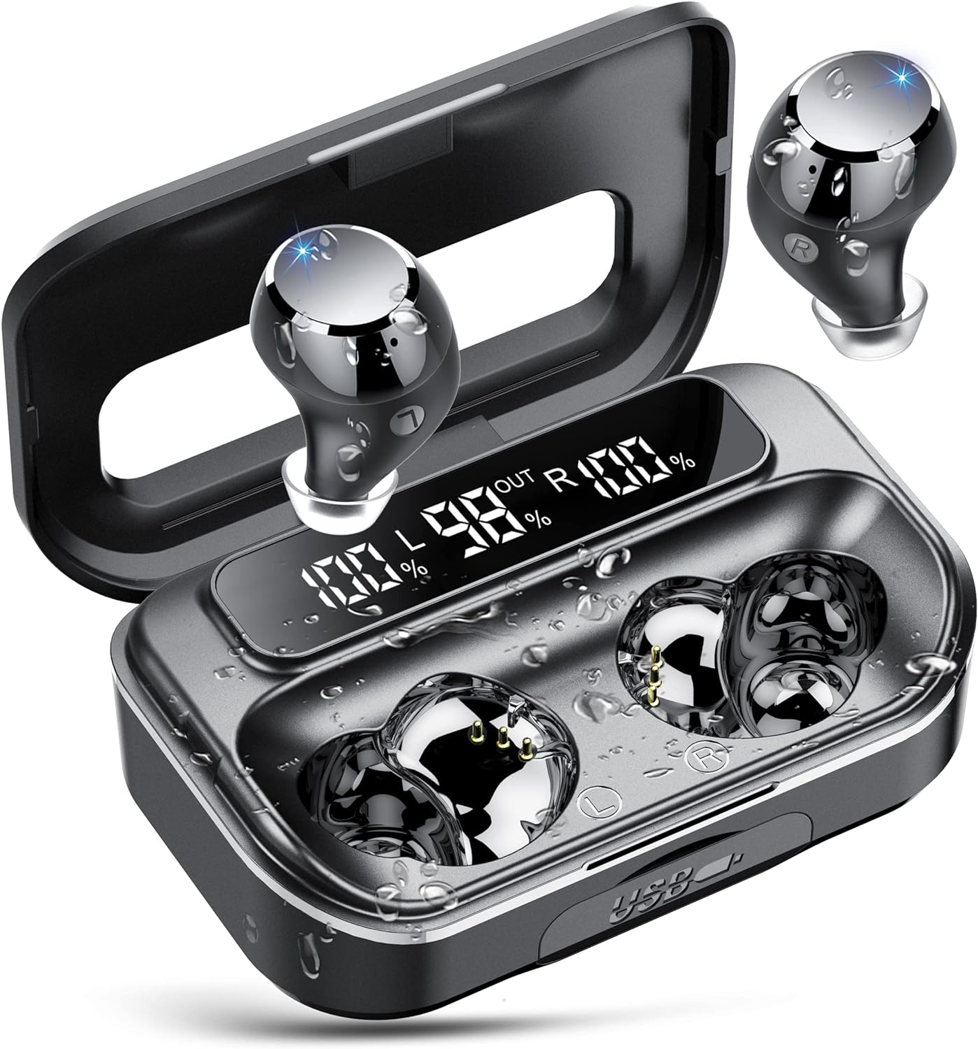 Wireless Earbuds,Wireless Earphones Bluetooth 5.3 in Ear with 4 ENC Noise Cancel...