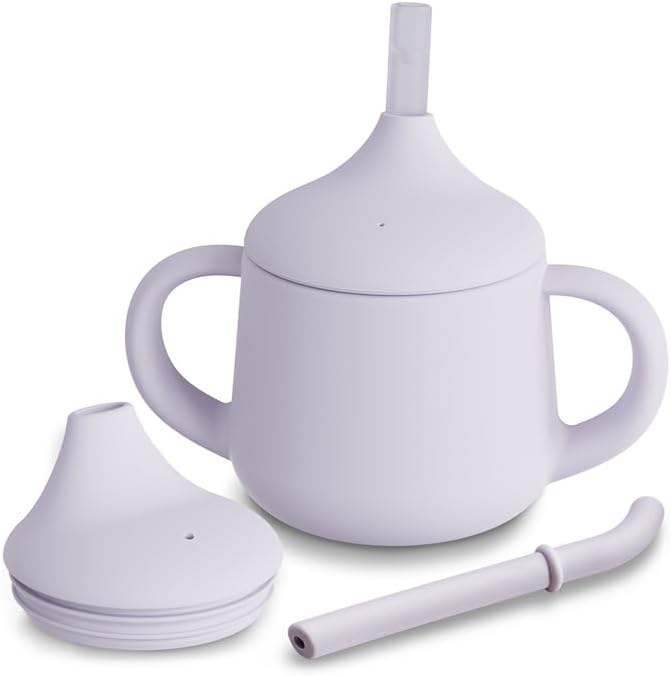 Moonkie Silicone Baby Sippy Cups for Infants Toddlers and Kid | 3 Stages Trainin...