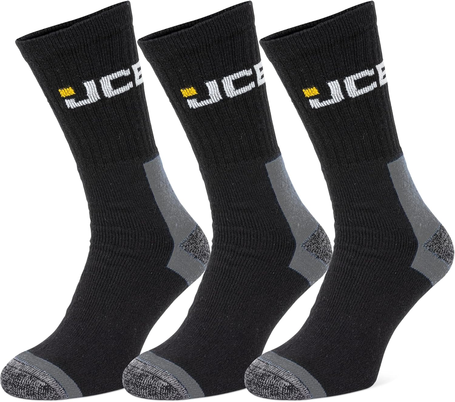JCB Work Socks - Work Wear Boot Socks - UK 6-11 EURO 39-46 – Men's Work Socks, C...