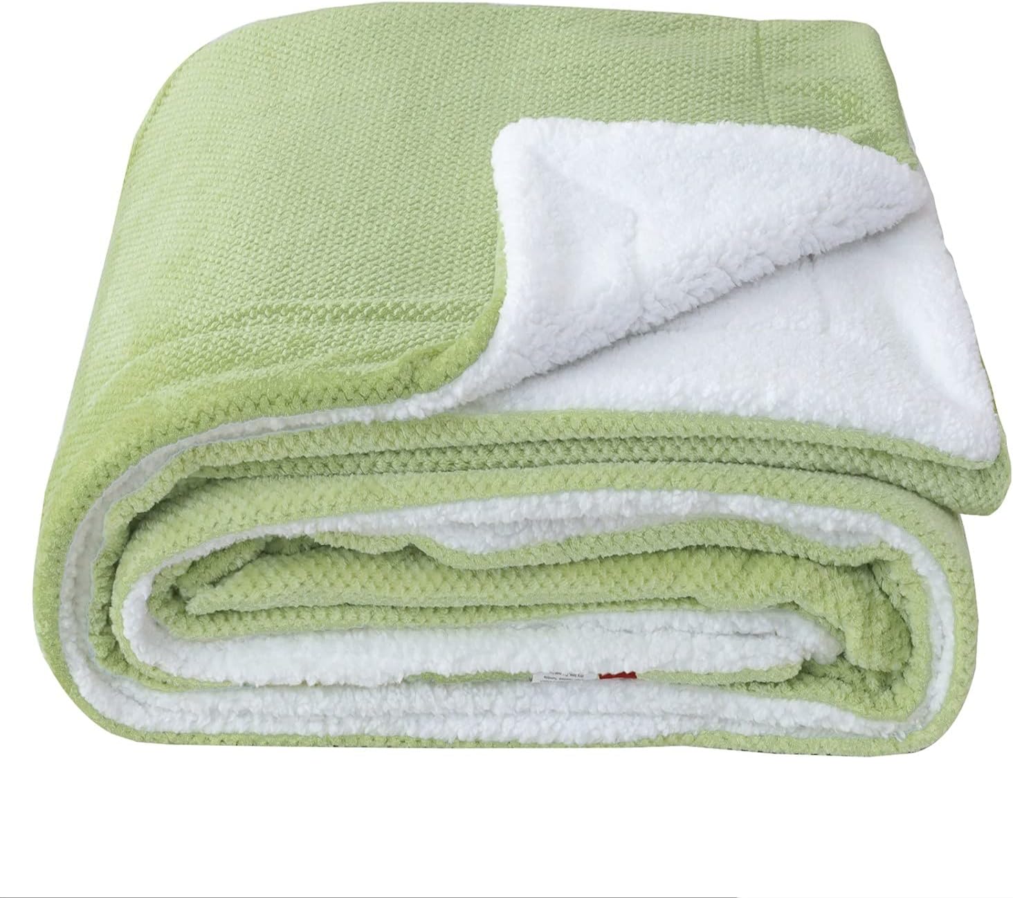 SOCHOW Waffle Sherpa Fleece Throw Blanket, Super Soft Fuzzy Warm, Lightweight Fl...