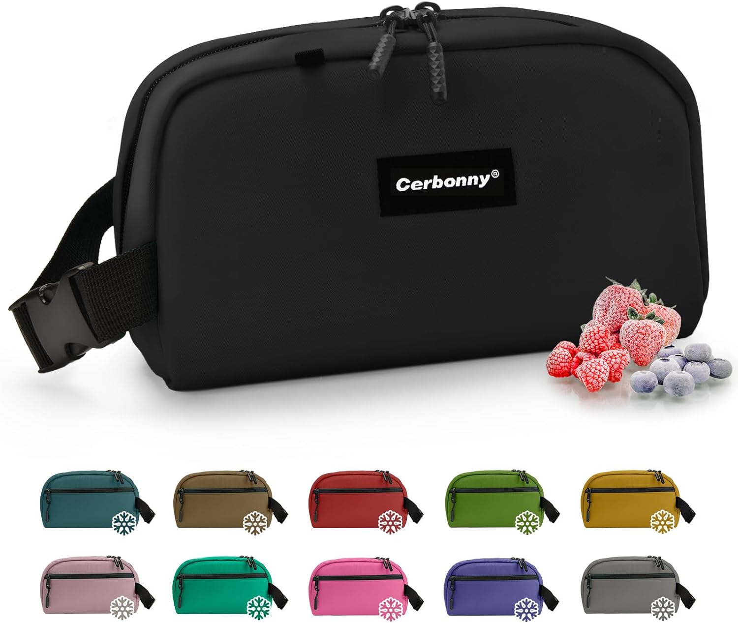 Cerbonny Small Cooler Bag, Special Freezable Lunch Bag for Work School Travel, I...