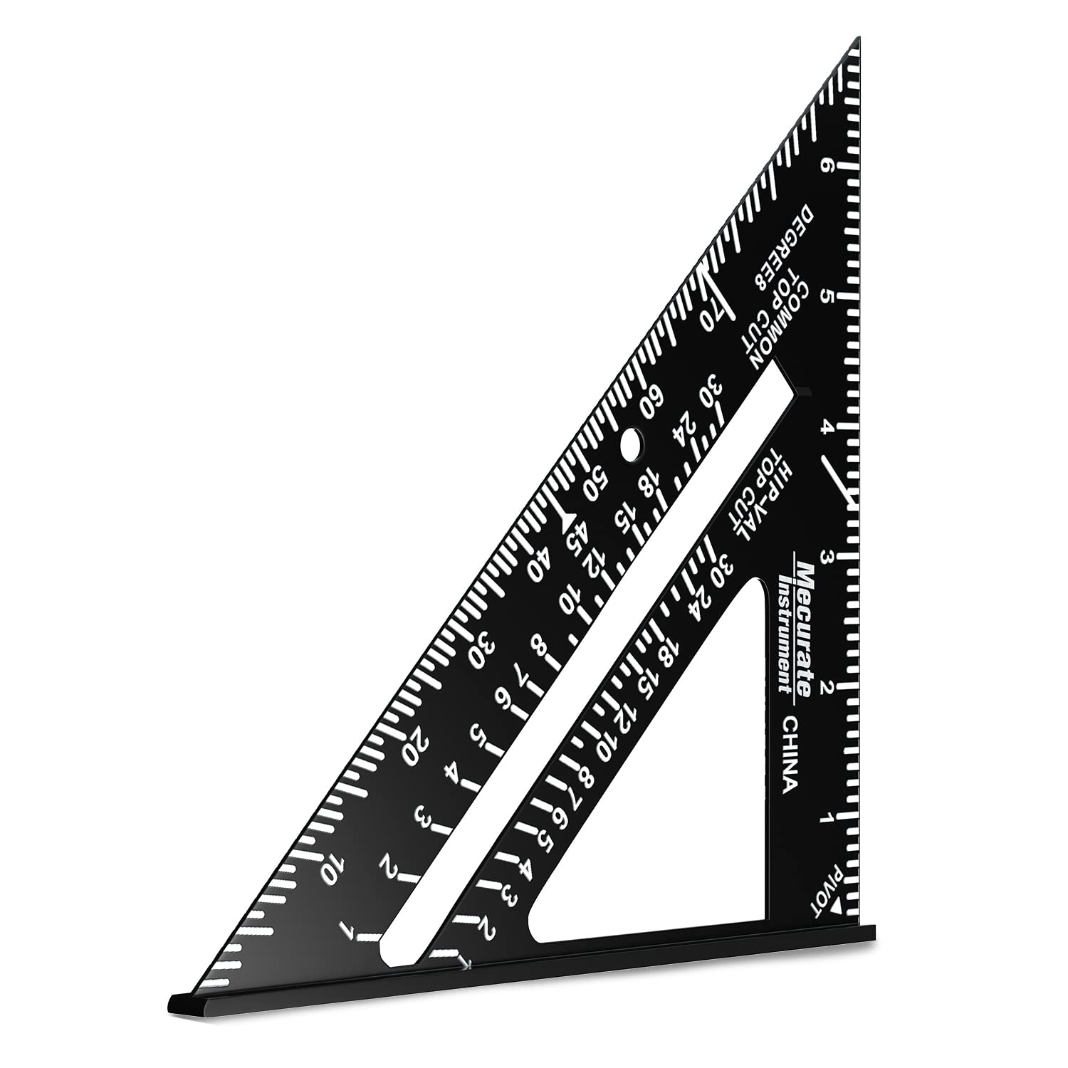 Mecurate Rafter Square, 7 inch Triangle Carpenter Square Die-cast Aluminum Alloy...