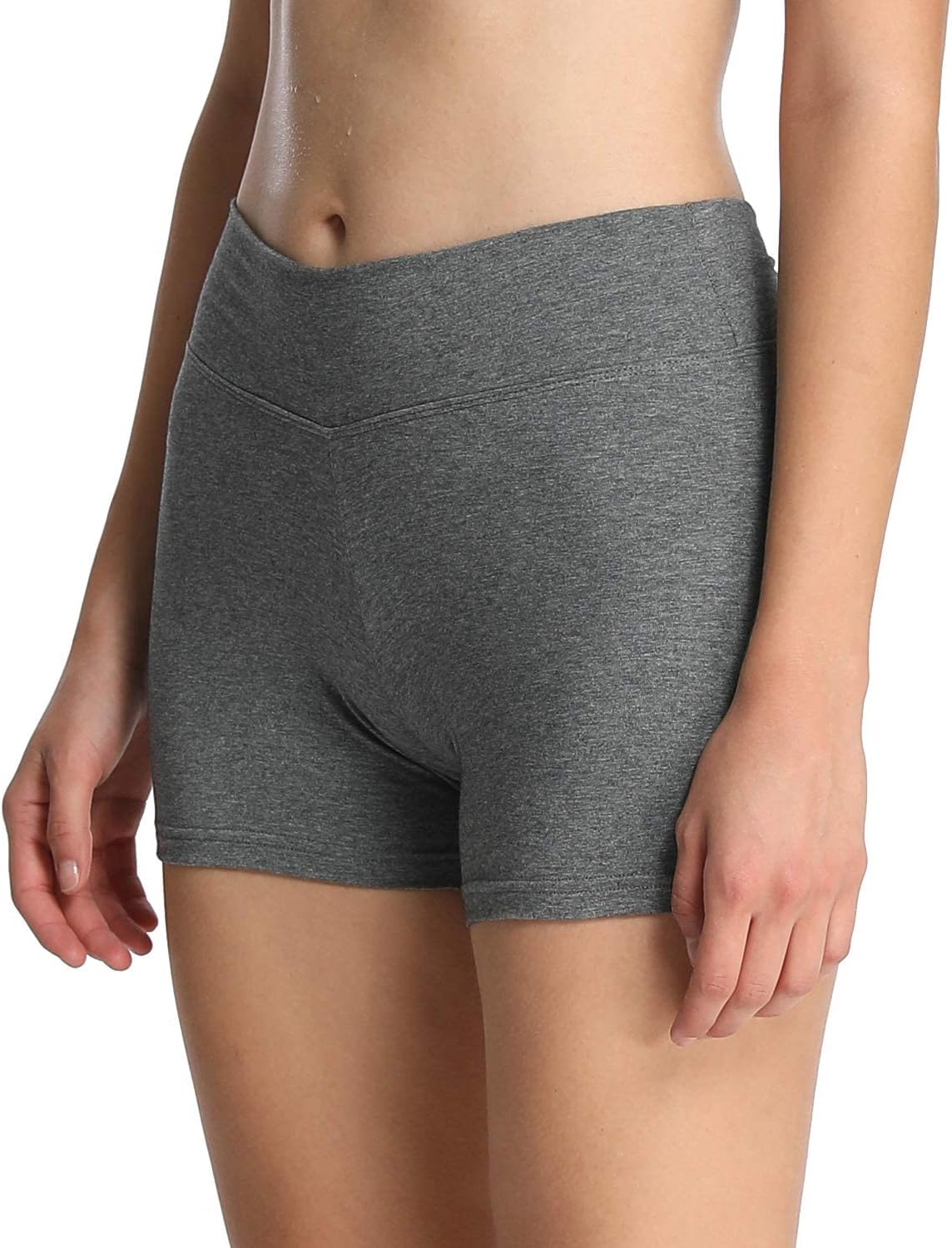 4How Women's High Waisted Yoga Gym Shorts Black Hot Pants Workout Running Cyclin...