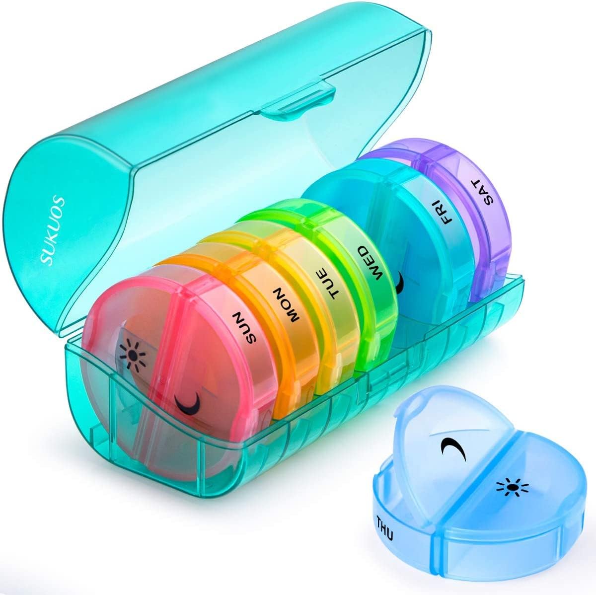 SUKUOS Tablet Dispenser, Special Pill Dispenser for 7 Day 4 Times a Day, High-Qu...