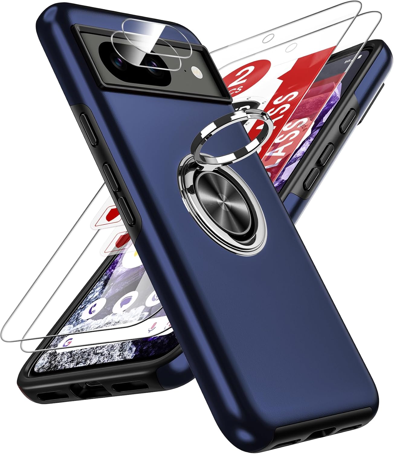 LeYi for Google Pixel 8 Case: and 2 Tempered Glass Screen Protector &2 Camera Le...
