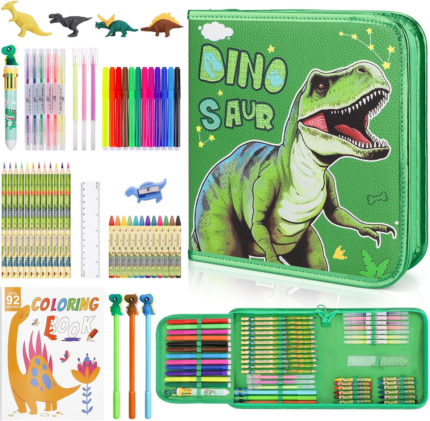 56PCS Lovely Kids Art Set for Girls, Art and Colouring Set for Children with Pen...