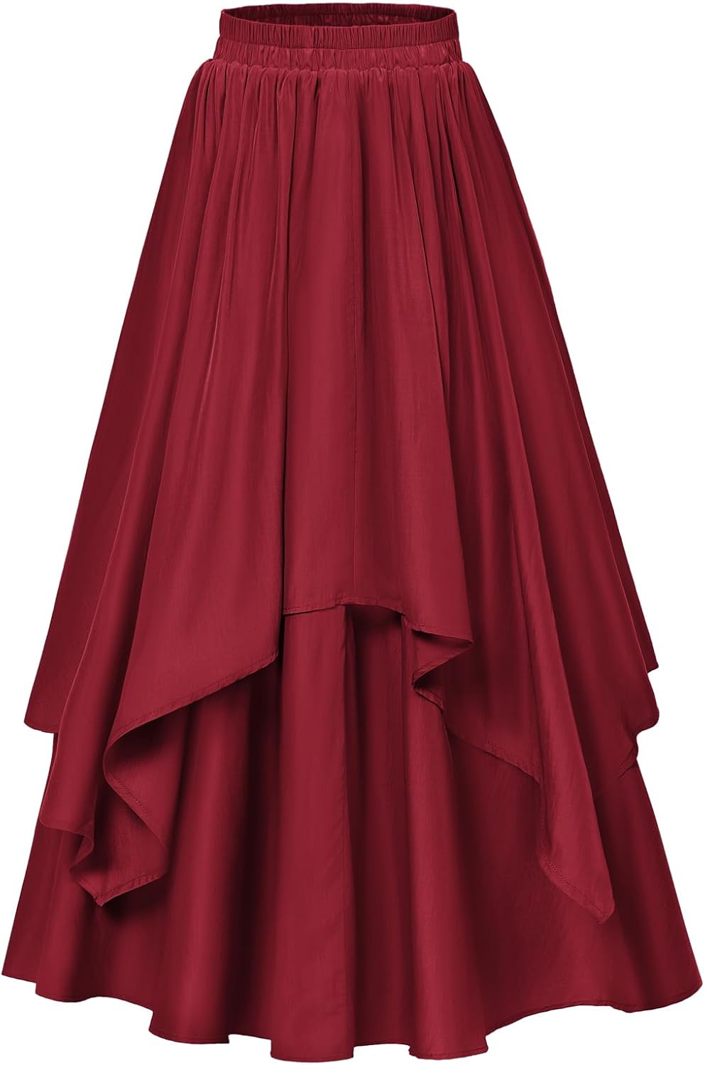 SCARLET DARKNESS Women’s Renaissance Maxi Skirt Elastic High Waist Double Layere...