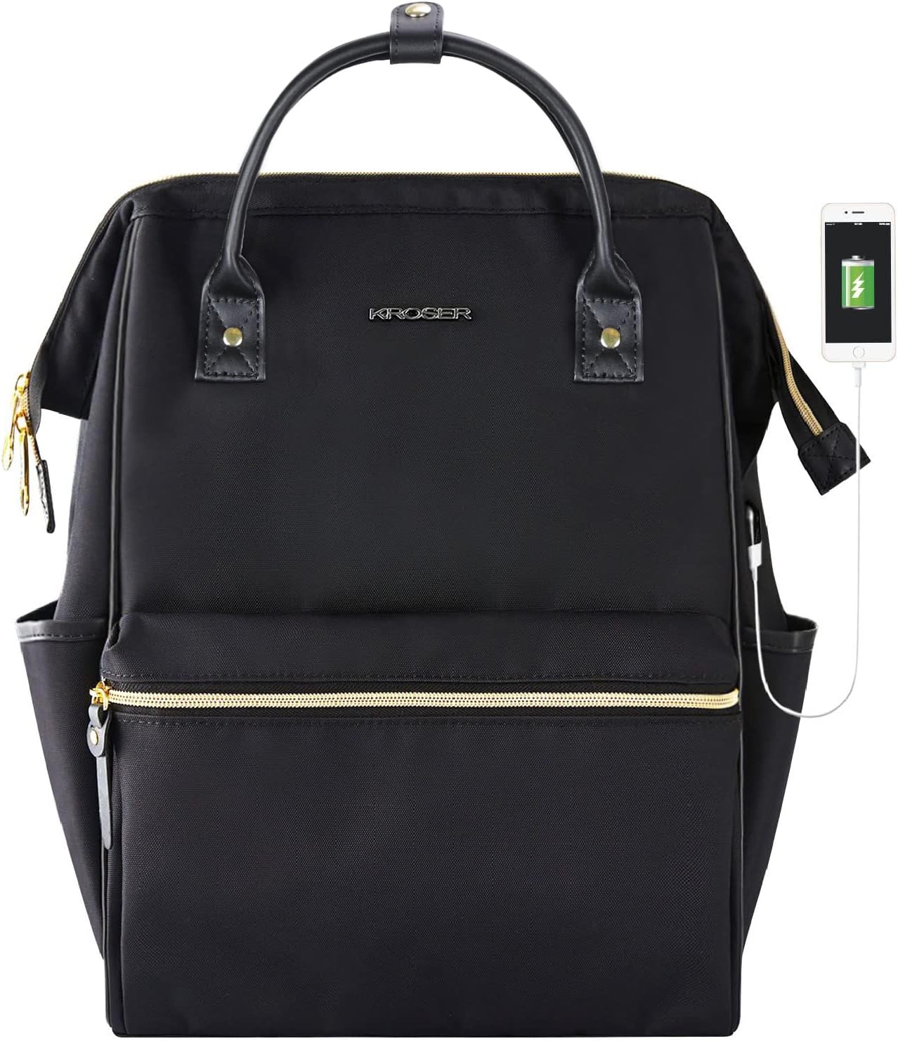 KROSER Laptop Backpack 15.6 Inch Computer Rucksack Water Repellent Wide Open Col...