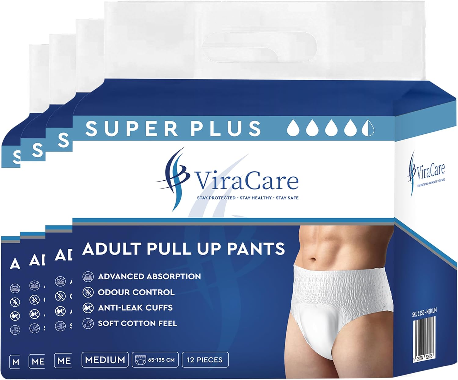 48 x Super Plus Incontinence Pants Women & Men | Adults Nappies | Advanced Absor...