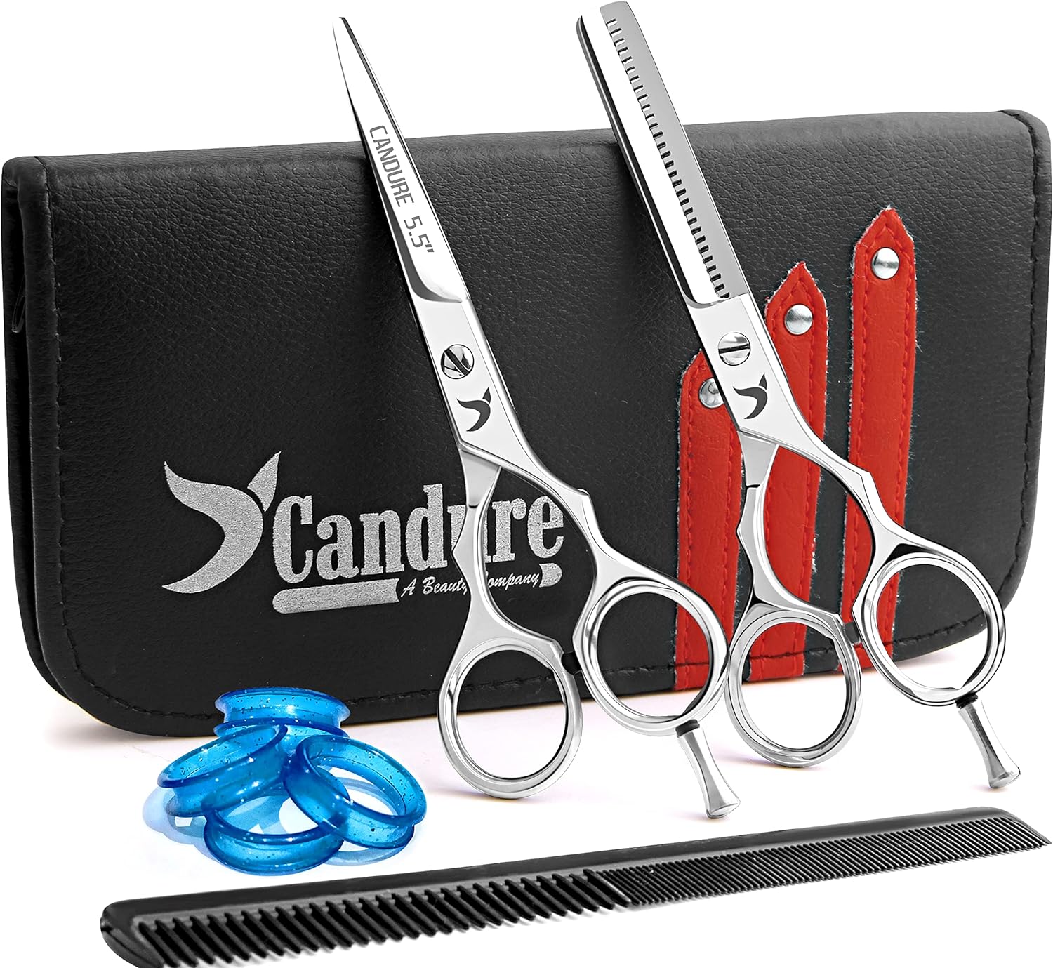 Candure Hairdressing Scissor Hairdresser thinning Scissor Set - 5.5 Inch Hair Cu...