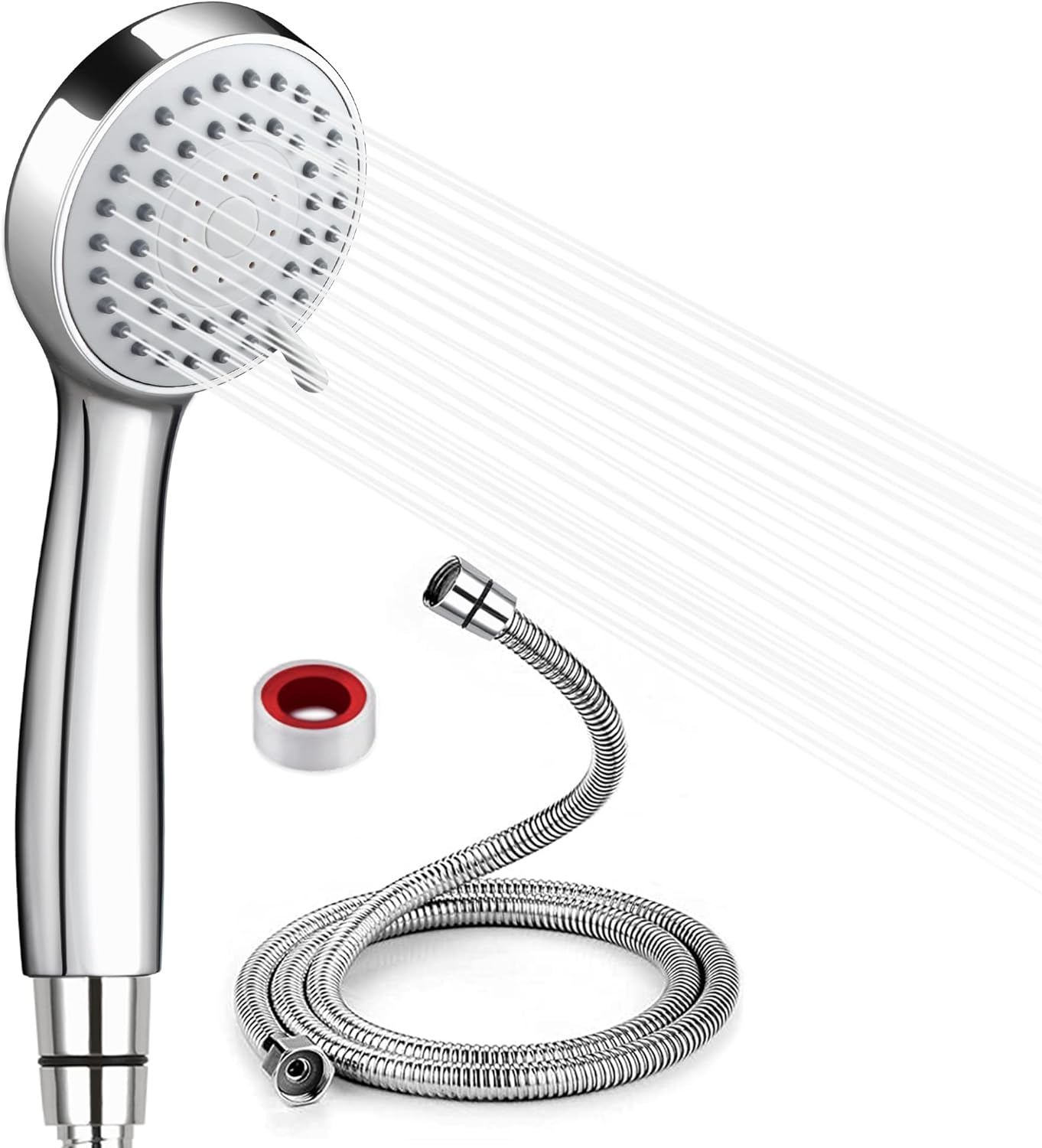 Kuyang Powerful Flow Shower Head, 3 Mode Massage, Water Saving & Pressure Boosti...