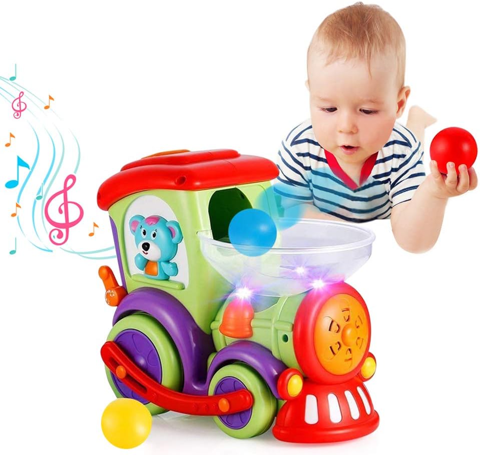 VATOS Toy Train for 1+ Year Old - Electric Toddler Train with Drop Balls & Music...
