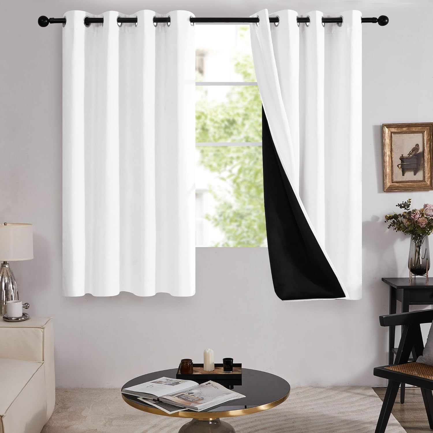 Deconovo Double Layer Thermal Insulated Blackout Curtains 54 drop with Blackout...