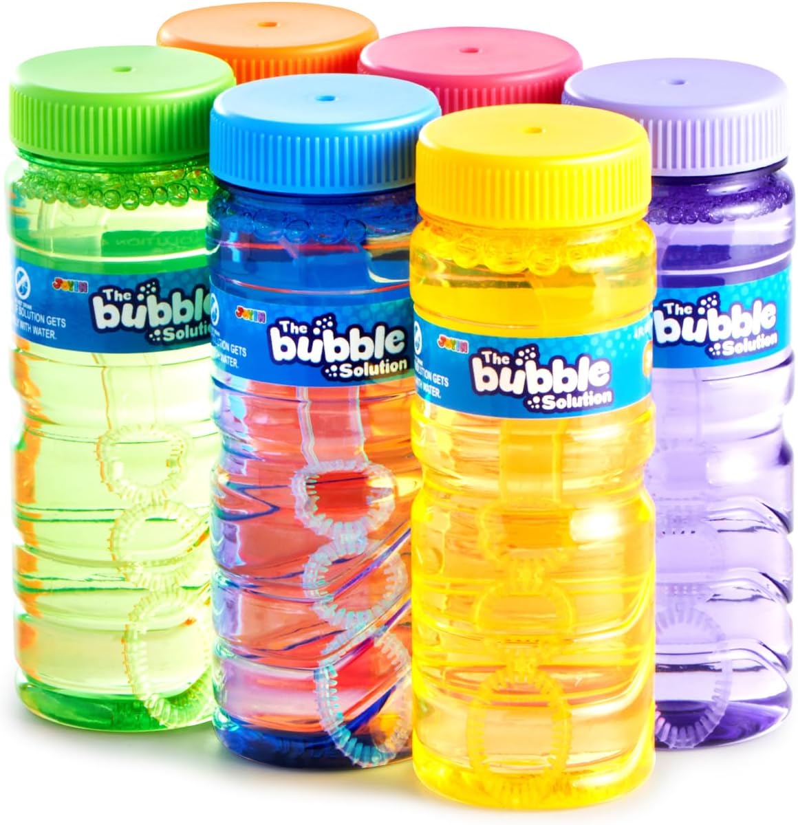 JOYIN 6 pcs Bubble Bottles (4oz/118ml Bubbles Solution), Bubbles Party Favors fo...