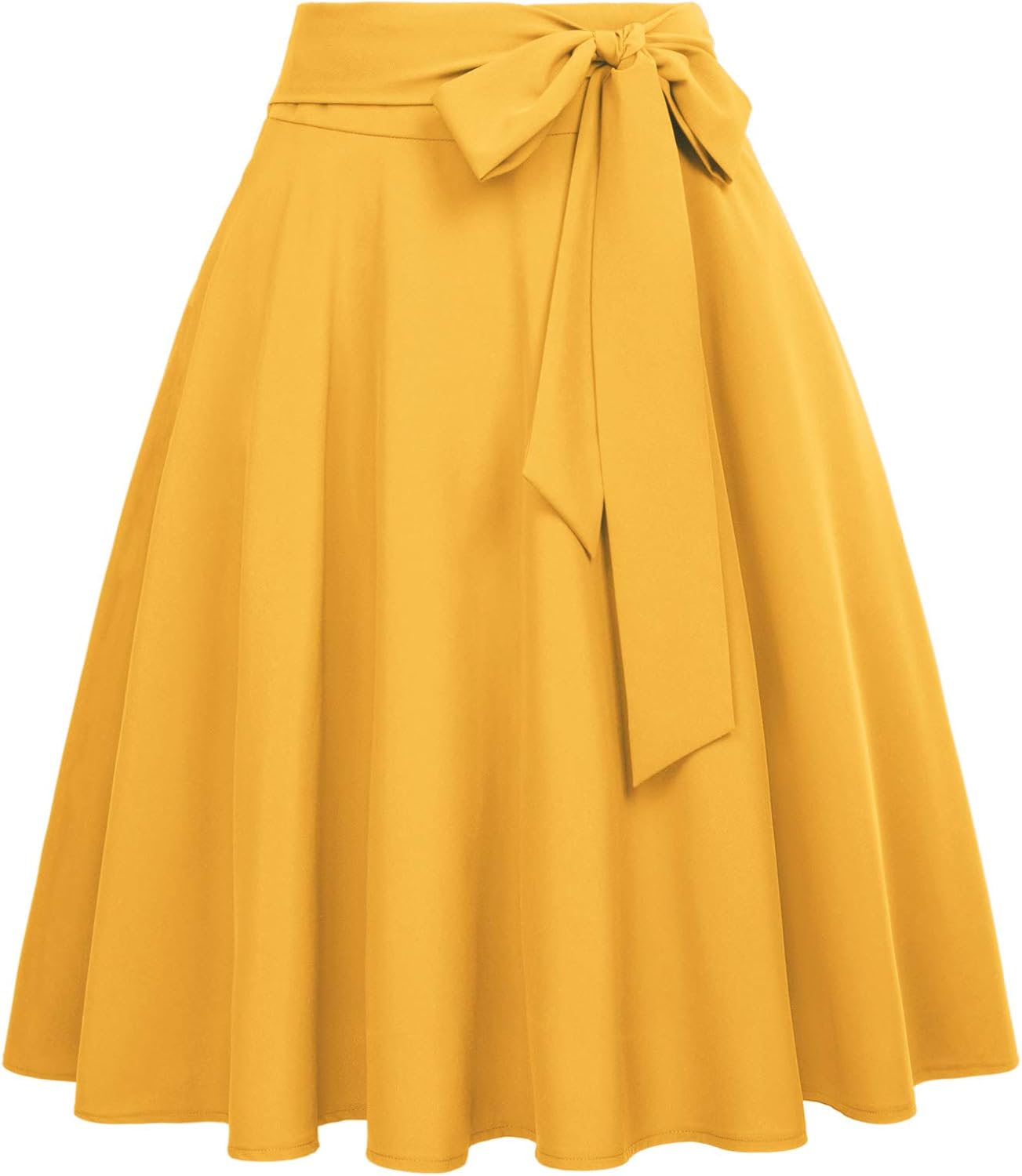 Belle Poque 50s Style Pleated Swing Skirt for Tea Party Cocktail with Pockets GF...