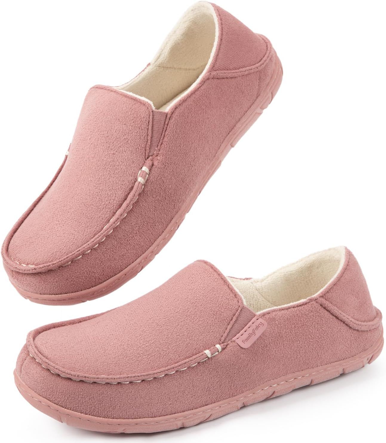 FamilyFairy Women's Moccasin Slippers Memory Foam Breathable House Shoes Anti-Sl...