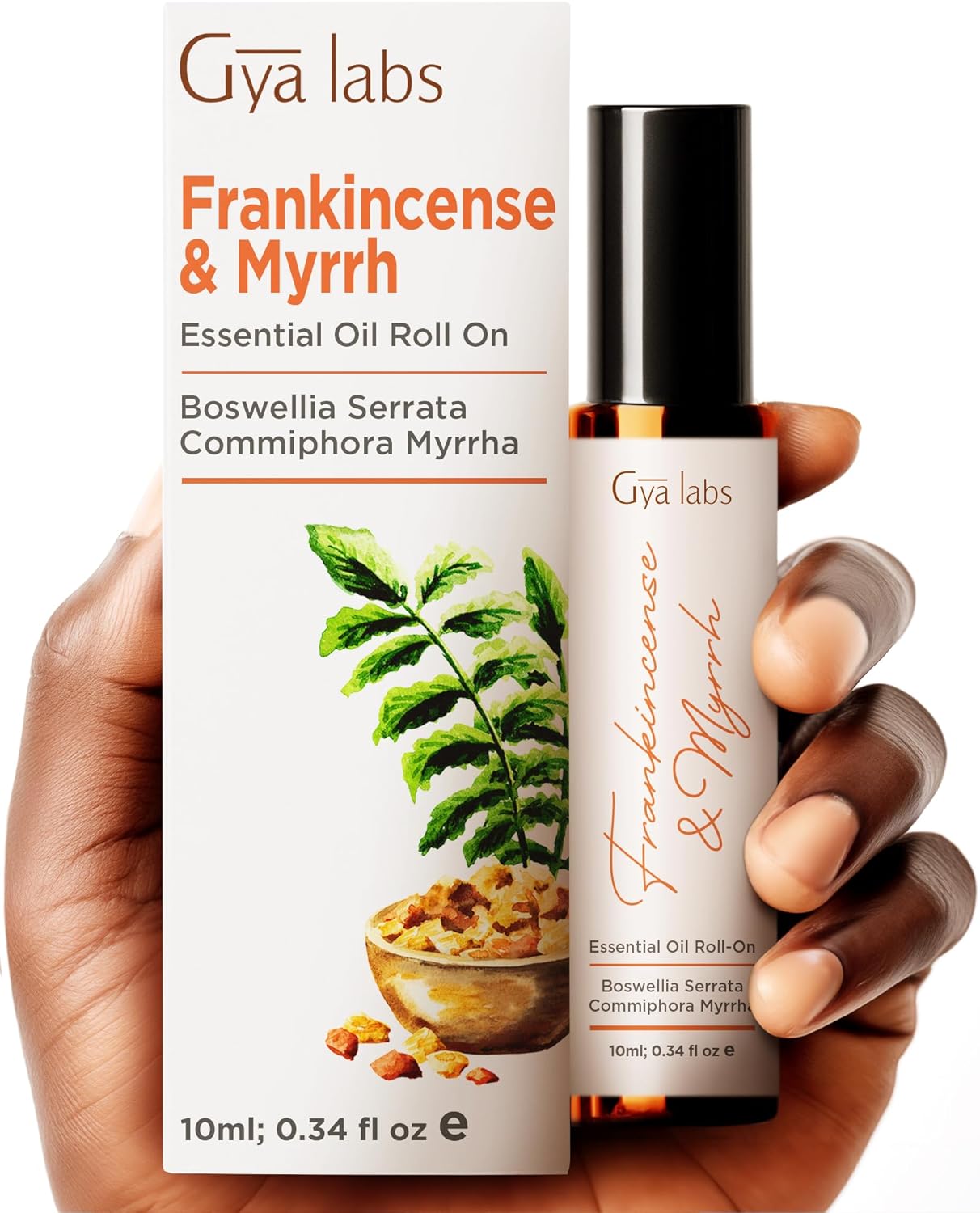Gya Labs Frankincense and Myrrh Essential Oil Roll On - 100% Natural Frankincens...