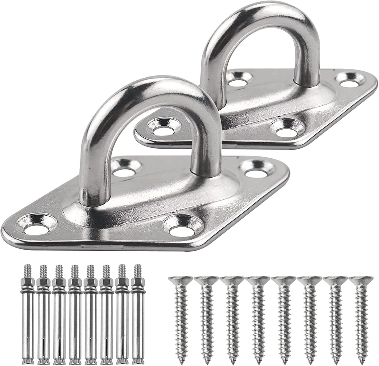 TooTaci Hammock Hanging Kit 1000lb Capacity, 304 Stainless Steel Hammock Hooks,...