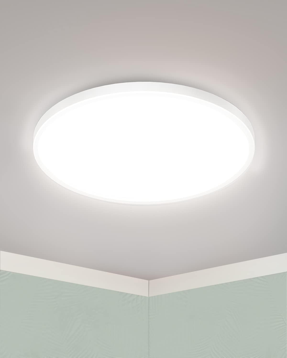 ArkCamp Bathroom Lights Ceiling 5000K, 24W 1950LM LED Ceiling Light Waterproof,...